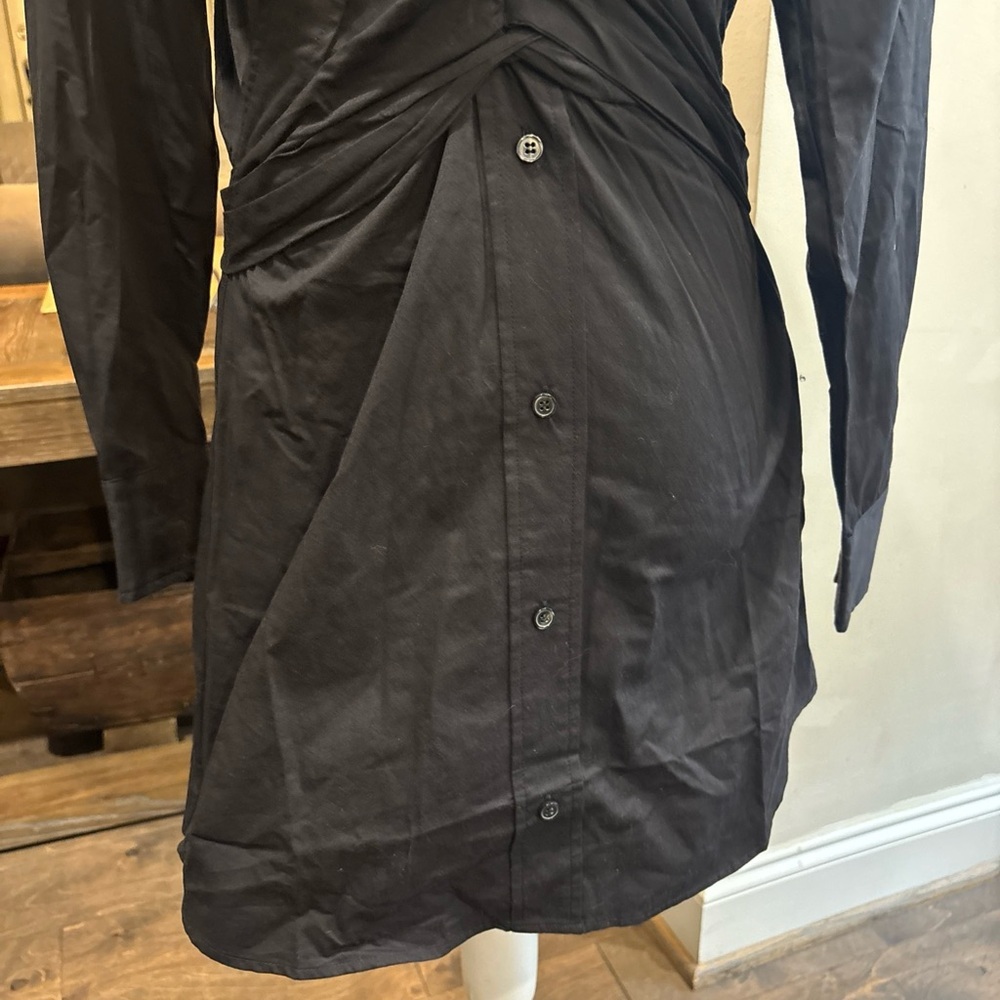 Dance & Marvel Black Collared Shirt Dress - Picture 5 of 8